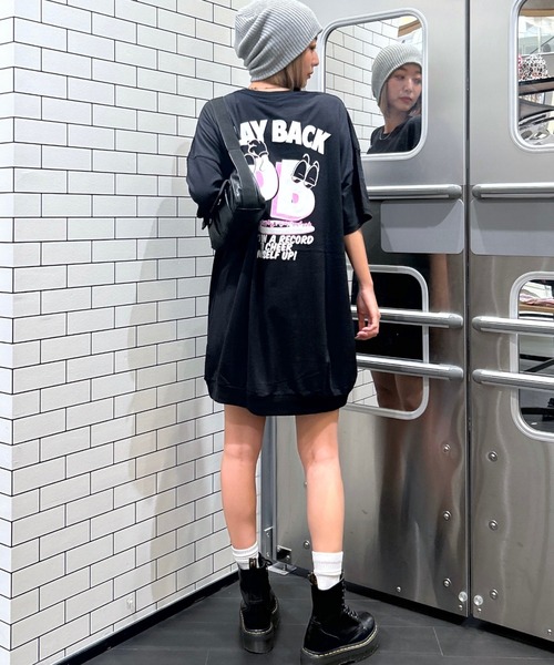 RODEO CROWNS WIDE BOWL(ロデオクラウンズワイドボウル)の「PB BY半袖ワンピース(ワンピース・レディース・オフホワイト/ダークグリーン/ブラック/サックスブルー・FREE)」の5枚目の写真