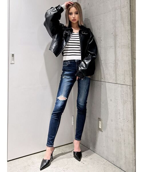 GYDA(ジェイダ)の「Vネックリブニットトップス(ニット/セーター・レディース・ブラック/その他1/オフホワイト・FREE)」の22枚目の写真