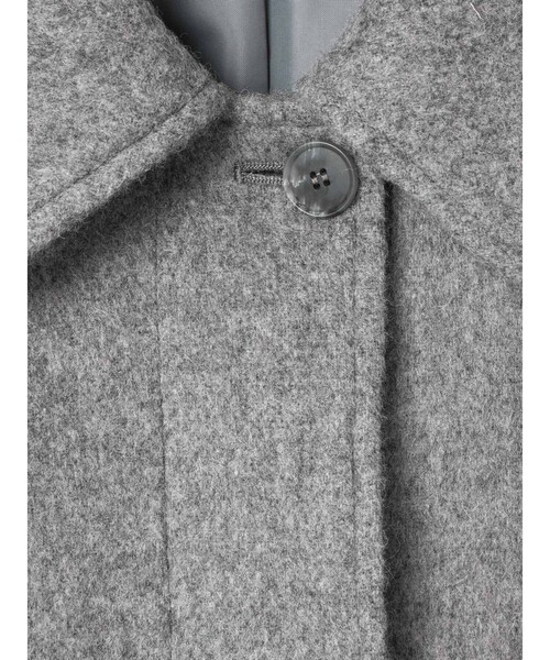 mizuiroind（ミズイロインド）の「mizuiro ind ウールブレンド バルマカーン コート（その他アウター・レディース・ブラック/チャコールグレー/ライトグレー/ネイビー・FREE）」の7枚目の写真