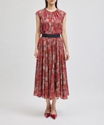 ROPE' | プリントギャザーフレアスカート/セットアップ対応(スカート)