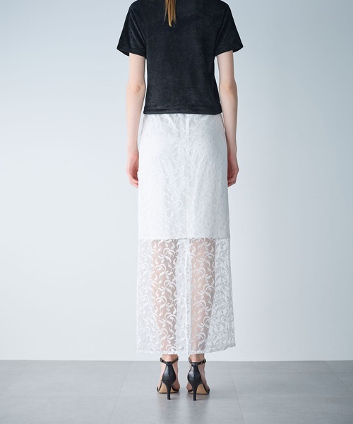 N.O.R.C(ノーク)の「リリーレースタイトスカート(スカート・レディース・オフホワイト・S/M)」の4枚目の写真