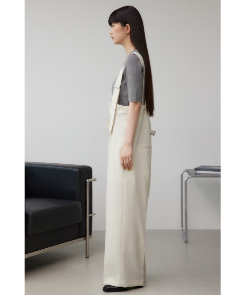 AZUL by moussy（アズールバイマウジー）の「リネンライクワイドハイウエストサロペット（つなぎ/オールインワン・レディース・アイボリー/ブラック・SMALL/MEDIUM）」の22枚目の写真