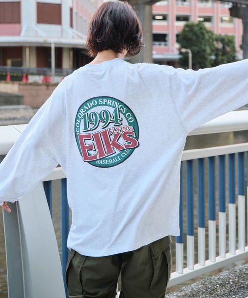 WEGO（ウィゴー）の「WEGO/サークルロゴBIG T（Tシャツ/カットソー・メンズ・ライトグレー/ホワイト/ダークグリーン/ブルー・LARGE/MEDIUM）」の3枚目の写真