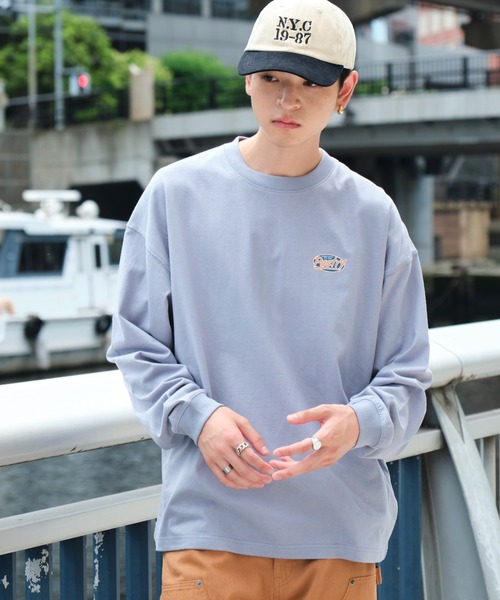 WEGO（ウィゴー）の「WEGO/サークルロゴBIG T（Tシャツ/カットソー・メンズ・ライトグレー/ホワイト/ダークグリーン/ブルー・LARGE/MEDIUM）」の9枚目の写真