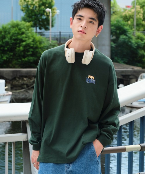 WEGO（ウィゴー）の「WEGO/サークルロゴBIG T（Tシャツ/カットソー・メンズ・ライトグレー/ホワイト/ダークグリーン/ブルー・LARGE/MEDIUM）」の12枚目の写真
