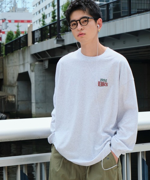 WEGO（ウィゴー）の「WEGO/サークルロゴBIG T（Tシャツ/カットソー・メンズ・ライトグレー/ホワイト/ダークグリーン/ブルー・LARGE/MEDIUM）」の17枚目の写真