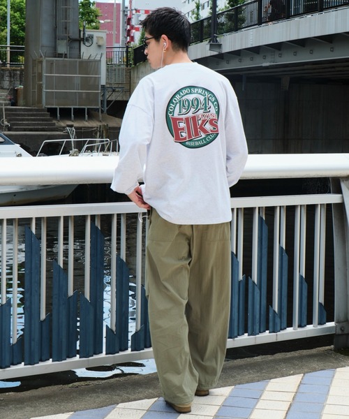 WEGO（ウィゴー）の「WEGO/サークルロゴBIG T（Tシャツ/カットソー・メンズ・ライトグレー/ホワイト/ダークグリーン/ブルー・LARGE/MEDIUM）」の15枚目の写真