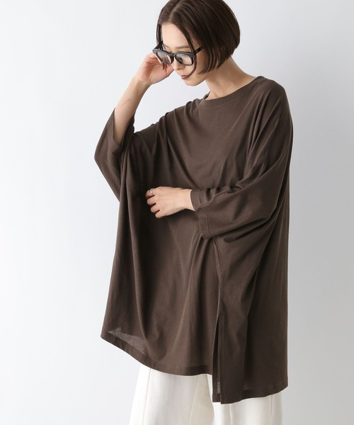 LEPSIM（レプシィム）の「BIGドルマンチュニックワンピース　141717（チュニック・レディース・ブラック/オフホワイト/ブラウン・FREE）」の3枚目の写真