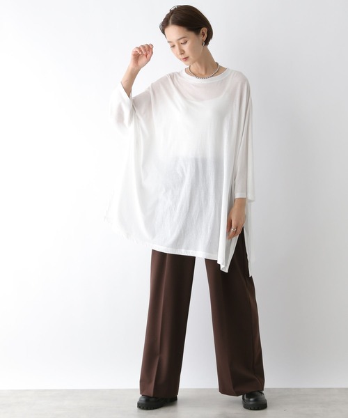 LEPSIM（レプシィム）の「BIGドルマンチュニックワンピース　141717（チュニック・レディース・ブラック/オフホワイト/ブラウン・FREE）」の7枚目の写真