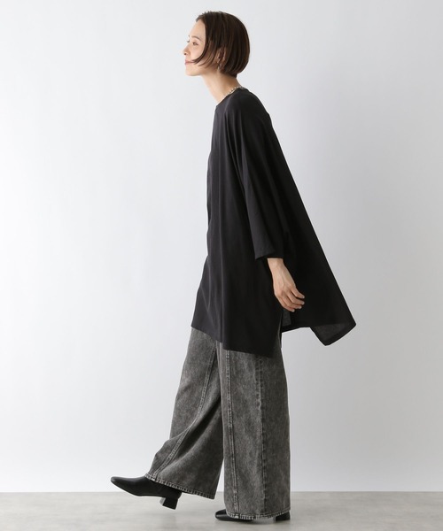 LEPSIM（レプシィム）の「BIGドルマンチュニックワンピース　141717（チュニック・レディース・ブラック/オフホワイト/ブラウン・FREE）」の13枚目の写真