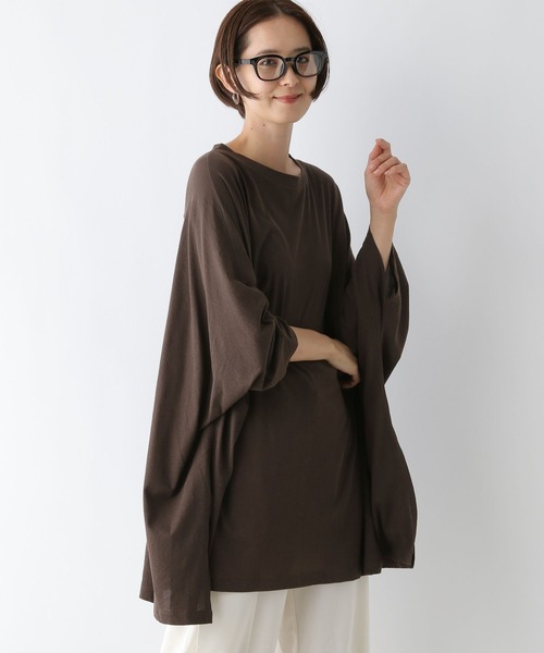 LEPSIM（レプシィム）の「BIGドルマンチュニックワンピース　141717（チュニック・レディース・ブラック/オフホワイト/ブラウン・FREE）」の14枚目の写真