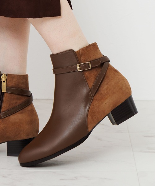 卑弥呼（ヒミコ）の「【Made in Japan】【撥水】ベルトデザインブーツ/643401（ブーツ・レディース・ダークブラウン/ブラック/グレー/ブラウン・22.0cm/22.5cm/23.0cm/23.5cm/24.0cm/24.5cm/25.0cm/25.5cm/26.0cm/26.5cm/21.5cm）」の4枚目の写真