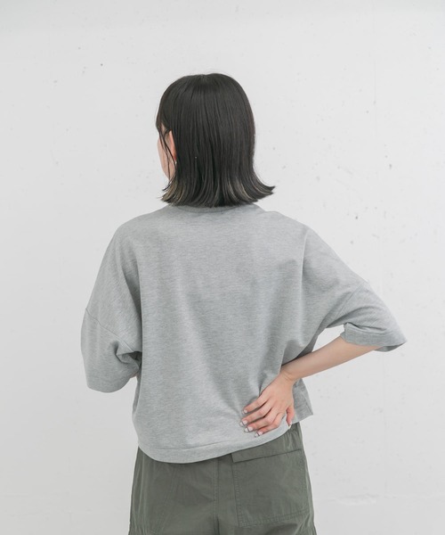 EKAL(エカル)の「コクーンシルエットTシャツ(Tシャツ/カットソー・レディース・オフホワイト/グレー・ONE)」の11枚目の写真