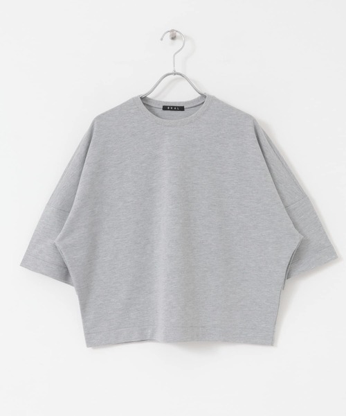 EKAL(エカル)の「コクーンシルエットTシャツ(Tシャツ/カットソー・レディース・オフホワイト/グレー・ONE)」の14枚目の写真