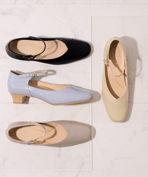 Made in Japan】【卑弥呼】[撥水]3.5cmヒールストラップパンプス