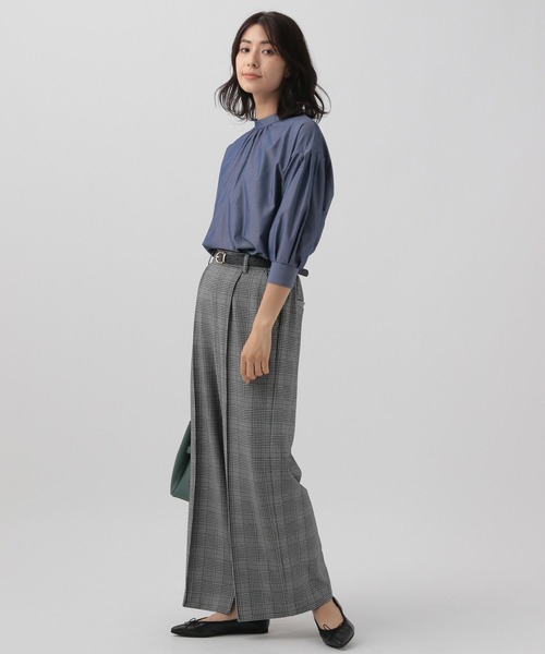 Elura（エルーラ）の「アイロンいらず袖コンブラウス/133661（シャツ/ブラウス・レディース・ブラック系その他/ホワイト/ブルー・FREE）」の20枚目の写真