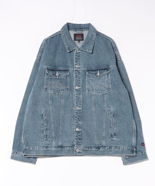 14367 FUBU 刺繍ロゴ デニム生地 スタジャン 14367 FUBU 刺繍ロゴ デニム生地 スタジャン - メルカリ