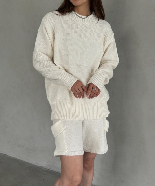 新品【HOLIDAY】ノルディックプルオーバー&ショートパンツセット アイボリー HOLIDAY ノルディックプルオーバー&ショートパンツセット