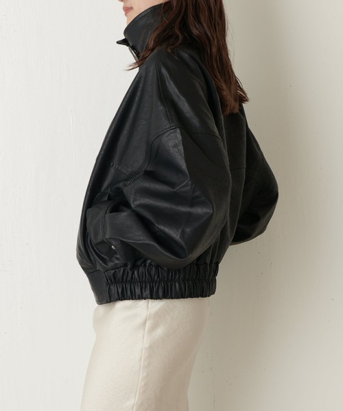 Lui's(ルイス)の「フェイクレザーブルゾン(ブルゾン・レディース・ブラック/ブラウン・FREE)」の16枚目の写真