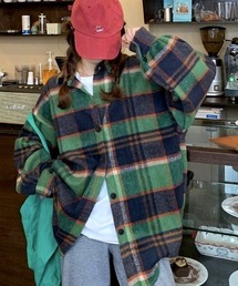 SHEENA | ソフトタッチボリュームスリーブ起毛チェックシャツ(シャツ/ブラウス)