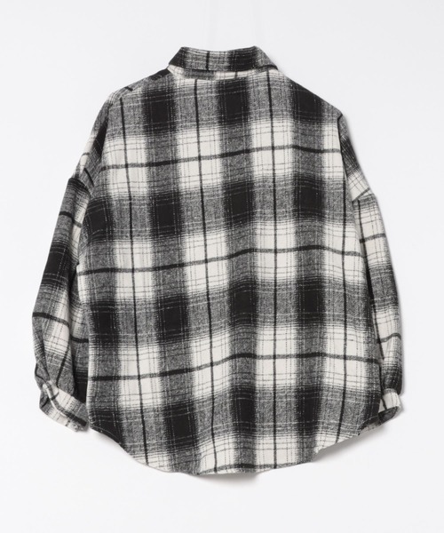 SHEENA（シーナ）の「ソフトタッチボリュームスリーブ起毛チェックシャツ（シャツ/ブラウス・レディース・グレー系その他/グレー/ブラック×ホワイト/グリーン/キャメル/ブラック系・M）」の10枚目の写真