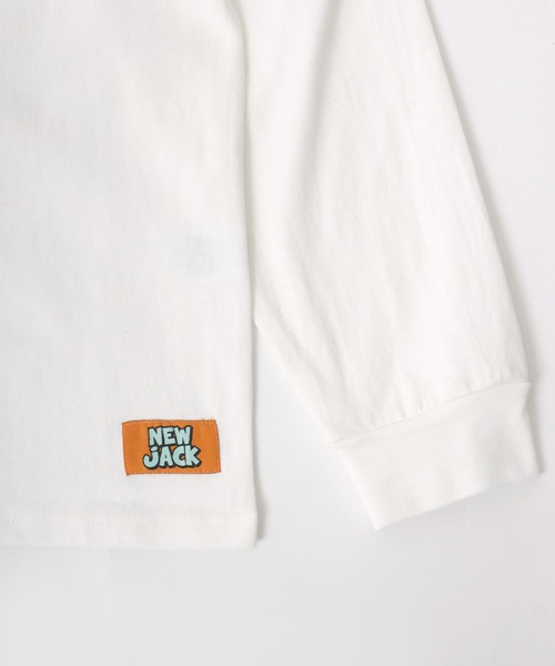 NEW JACK(ニュージャック)の「NEWJACK(ニュージャック)イラストグラフィックバックプリント長袖ロンT メンズ レディース ユニセックス(Tシャツ/カットソー・メンズ・ブラック/ホワイト/オレンジ・M/L)」の17枚目の写真