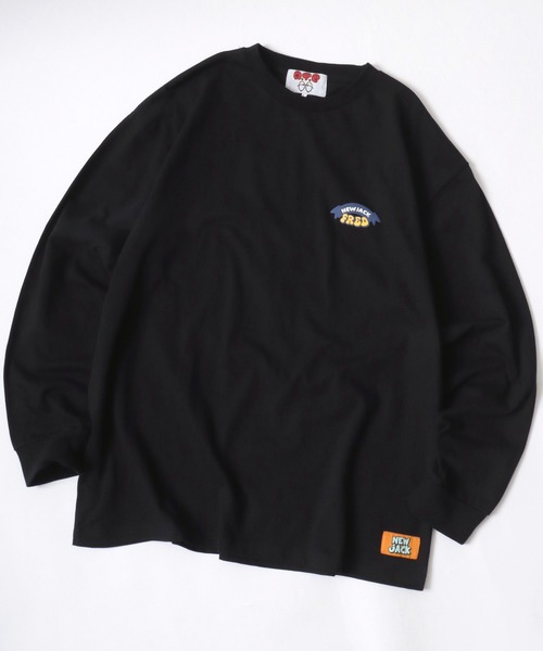 NEW JACK(ニュージャック)の「NEWJACK(ニュージャック)イラストグラフィックバックプリント長袖ロンT メンズ レディース ユニセックス(Tシャツ/カットソー・メンズ・ブラック/ホワイト/オレンジ・M/L)」の8枚目の写真