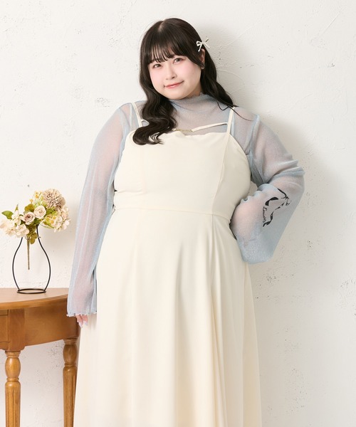Louiosy(ルオシー)の「【大きいサイズ】タトゥーシアートップス(Tシャツ/カットソー・レディース・ブルー系その他/ブラック/アイボリー・3L/4L)」の1枚目の写真