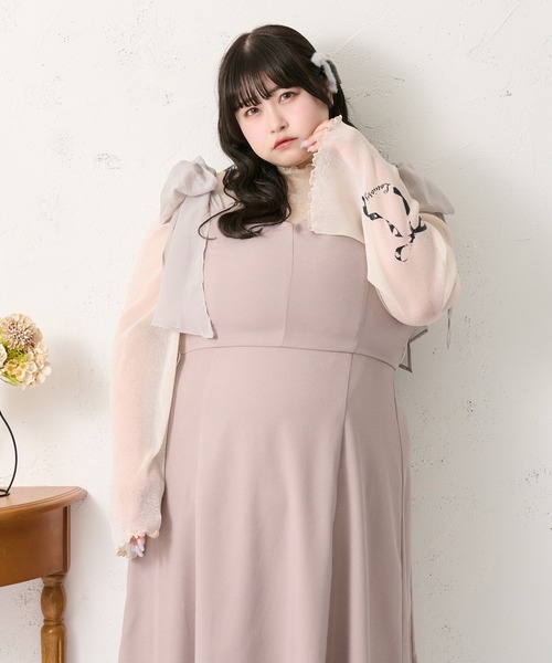 Louiosy(ルオシー)の「【大きいサイズ】タトゥーシアートップス(Tシャツ/カットソー・レディース・ブルー系その他/ブラック/アイボリー・3L/4L)」の5枚目の写真