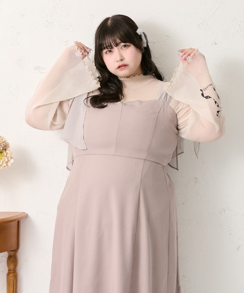Louiosy(ルオシー)の「【大きいサイズ】タトゥーシアートップス(Tシャツ/カットソー・レディース・ブルー系その他/ブラック/アイボリー・3L/4L)」の8枚目の写真