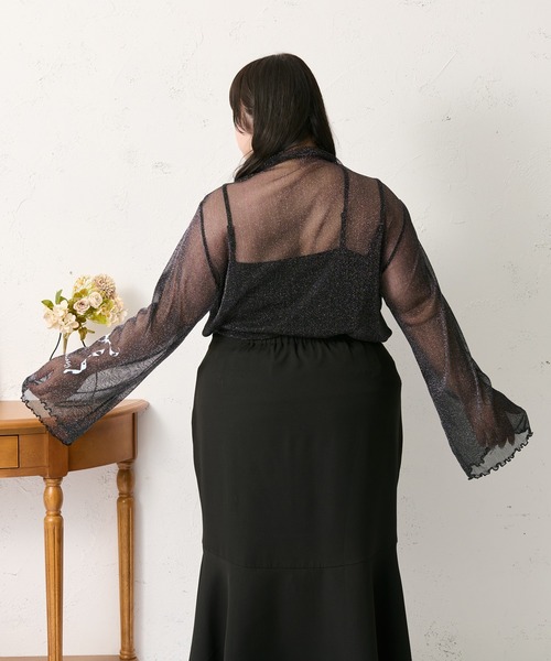 Louiosy(ルオシー)の「【大きいサイズ】タトゥーシアートップス(Tシャツ/カットソー・レディース・ブルー系その他/ブラック/アイボリー・3L/4L)」の14枚目の写真