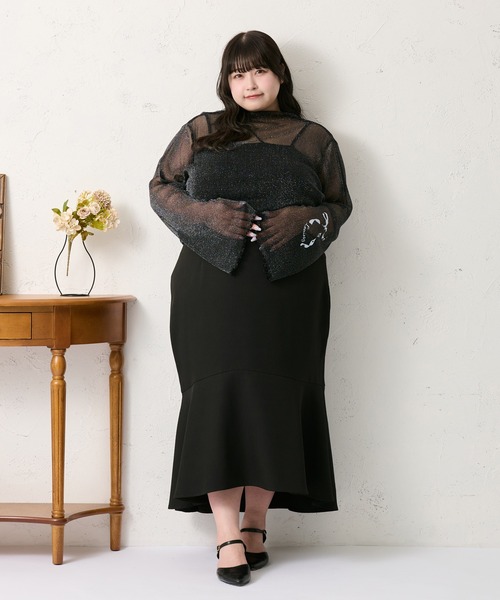 Louiosy(ルオシー)の「【大きいサイズ】タトゥーシアートップス(Tシャツ/カットソー・レディース・ブルー系その他/ブラック/アイボリー・3L/4L)」の17枚目の写真