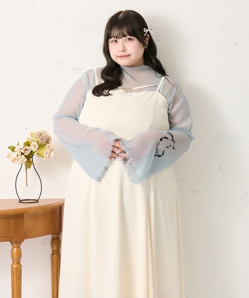 Louiosy(ルオシー)の「【大きいサイズ】タトゥーシアートップス(Tシャツ/カットソー・レディース・ブルー系その他/ブラック/アイボリー・3L/4L)」の19枚目の写真