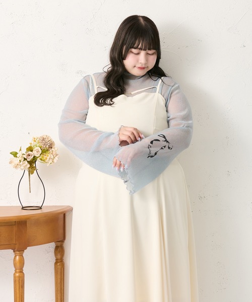 Louiosy(ルオシー)の「【大きいサイズ】タトゥーシアートップス(Tシャツ/カットソー・レディース・ブルー系その他/ブラック/アイボリー・3L/4L)」の21枚目の写真