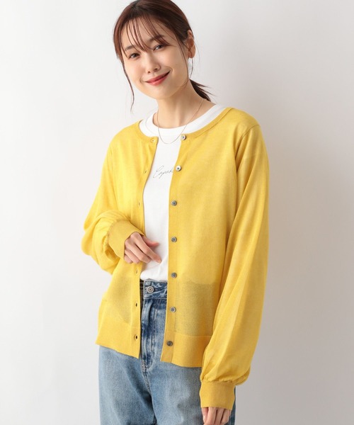 GLOBAL WORK(グローバルワーク)の「MATINEE LINE/レヴィータクルーカーディガン/138842(カーディガン/ボレロ・レディース・ブラック/アイボリー/ネイビー/マスタード・LARGE/MEDIUM)」の4枚目の写真
