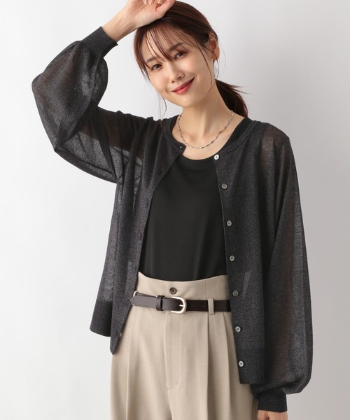 GLOBAL WORK(グローバルワーク)の「MATINEE LINE/レヴィータクルーカーディガン/138842(カーディガン/ボレロ・レディース・ブラック/アイボリー/ネイビー/マスタード・LARGE/MEDIUM)」の2枚目の写真