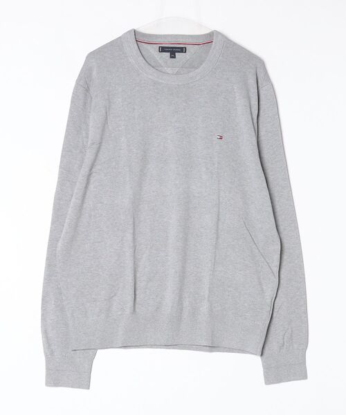 TOMMY HILFIGER(トミーヒルフィガー)の「コットンシルクブレンドクルーネックニット(ニット/セーター・メンズ・ライトグレー/レッド/ホワイト/ネイビー/ベージュ/ブルー/グレー・LARGE/MEDIUM/SMALL/X-LARGE/XX-LARGE)」の4枚目の写真