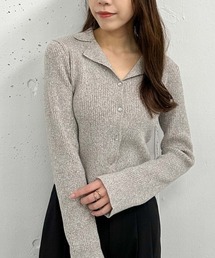 archives | 開襟メランジリブニットカーディガン(ニット/セーター)