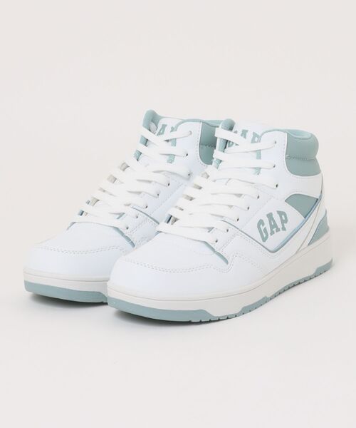 GAP(ギャップ)の「【GAP】 ハイカットスニーカー(スニーカー・レディース・ホワイト×グリーン/ブラック/ホワイト×グレー/ダークグレー/ベージュ/ホワイト×ブルー/ブラック×グレー・23.0cm/24.0cm/25.0cm)」の3枚目の写真