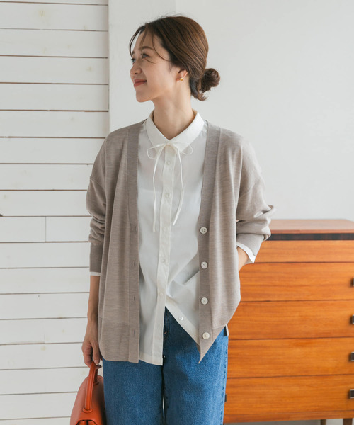 URBAN RESEARCH DOORS（アーバンリサーチドアーズ）の「『UR TECH』リボン付シャツ（シャツ/ブラウス・レディース・オフホワイト/チェック・MEDIUM）」の12枚目の写真