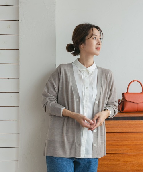 URBAN RESEARCH DOORS（アーバンリサーチドアーズ）の「『UR TECH』リボン付シャツ（シャツ/ブラウス・レディース・オフホワイト/チェック・MEDIUM）」の14枚目の写真