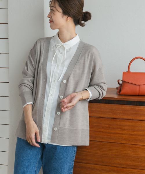 URBAN RESEARCH DOORS（アーバンリサーチドアーズ）の「『UR TECH』リボン付シャツ（シャツ/ブラウス・レディース・オフホワイト/チェック・MEDIUM）」の15枚目の写真