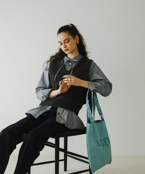 URBAN RESEARCH DOORS（アーバンリサーチドアーズ）の「『UR TECH』リボン付シャツ（シャツ/ブラウス・レディース・オフホワイト/チェック・MEDIUM）」の16枚目の写真