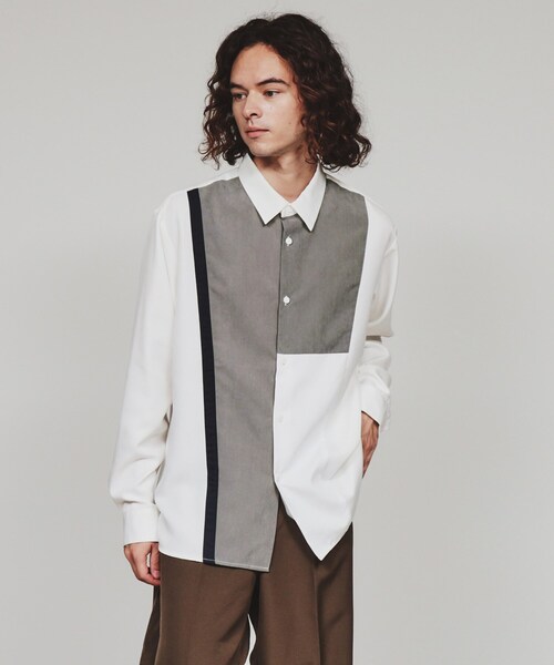 【セール】ヌバックスイッチシャツ（シャツ/ブラウス）｜tk.TAKEO KIKUCHI（ティーケータケオキクチ）