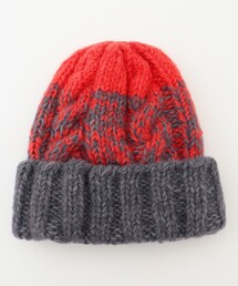 キャピタル ハンドニット フィッシャーマンキャップ 赤系 ニット帽 ビーニー キャピタル ハンドニット フィッシャーマンキャップ 赤系 ニット帽