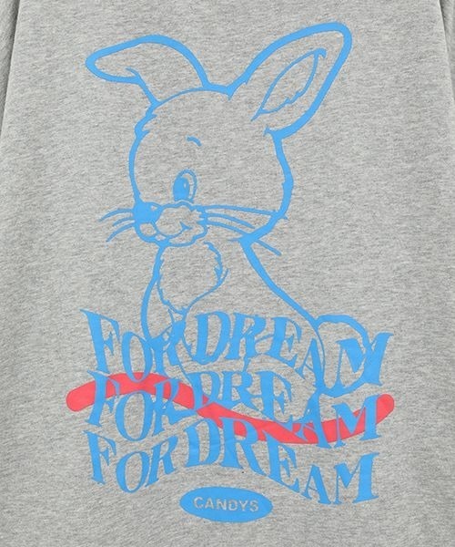 Candy Stripper(キャンディストリッパー)の「CANDYS BUNNY SWEAT ワンピース(スウェット・レディース・ブラック/ヘザーグレー/ピンク/オフホワイト・2)」の7枚目の写真