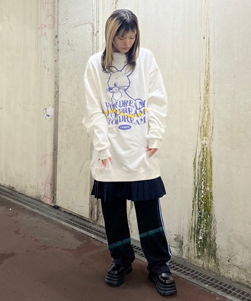 Candy Stripper(キャンディストリッパー)の「CANDYS BUNNY SWEAT ワンピース(スウェット・レディース・ブラック/ヘザーグレー/ピンク/オフホワイト・2)」の11枚目の写真