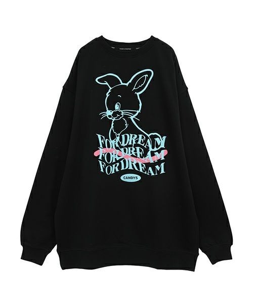 Candy Stripper(キャンディストリッパー)の「CANDYS BUNNY SWEAT ワンピース(スウェット・レディース・ブラック/ヘザーグレー/ピンク/オフホワイト・2)」の14枚目の写真