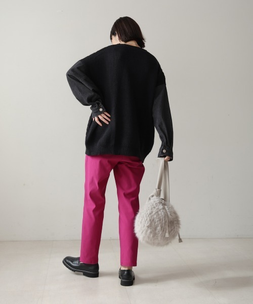 Bou Jeloud（ブージュルード）の「【36-40サイズ展開あり】ゆるっとHAKIYASE抗菌・防臭（その他パンツ・レディース・ブラック/ピンク/ブルー/オフホワイト・36/40/38）」の19枚目の写真