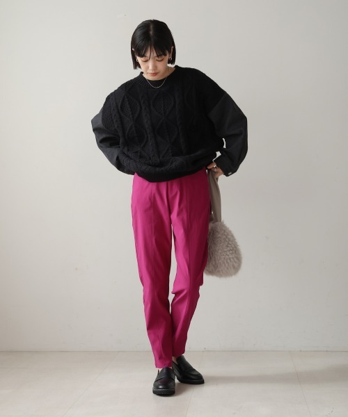 Bou Jeloud（ブージュルード）の「【36-40サイズ展開あり】ゆるっとHAKIYASE抗菌・防臭（その他パンツ・レディース・ブラック/ピンク/ブルー/オフホワイト・36/40/38）」の21枚目の写真